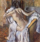 After the Bath,Woman Drying Herself